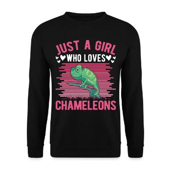 Caméléon Fille Caméléon - Sweat-shirt Unisexe - noir - Devant - Alina (178cm) & Michal (187cm)