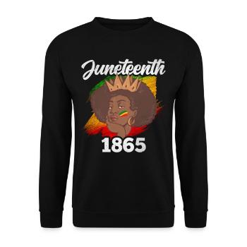 Juneteenth 1865 Black Africa African American - Unisex Sweatshirt - black - Front - Alina (178cm) & Michal (187cm)