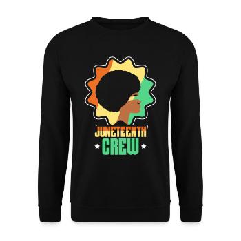 Juneteenth Team 1865 Black African American - Sweat-shirt Unisexe - noir - Devant - Alina (178cm) & Michal (187cm)