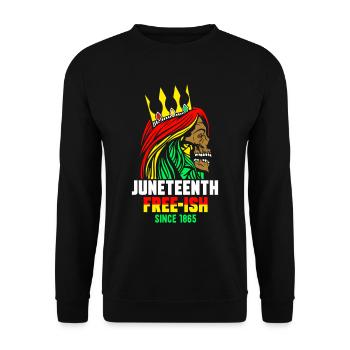 Juneteenth Free Ish depuis 1865 Afrique noire - Sweat-shirt Unisexe - noir - Devant - Alina (178cm) & Michal (187cm)