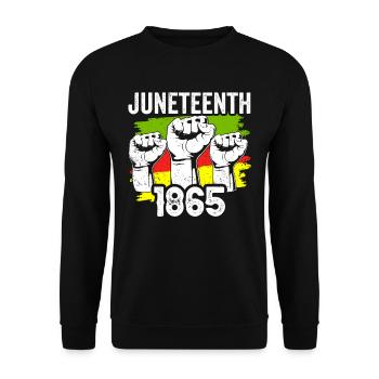 Juneteenth 1865 Africa African American Black - Unisex Sweatshirt - black - Front - Alina (178cm) & Michal (187cm)