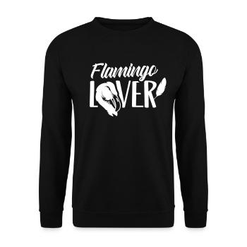 Flamingo Lovers Flamingos Cute Animal Sayings - Unisex Sweatshirt - black - Front - Alina (178cm) & Michal (187cm)