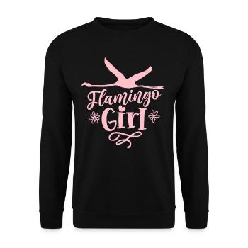 Flamingo Girl Animal Flamingos Cute Sayings - Unisex Sweatshirt - black - Front - Alina (178cm) & Michal (187cm)