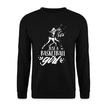 Only one basketball girls team basketball player - Unisex Sweatshirt - black - Front - Alina (178cm) & Michal (187cm)