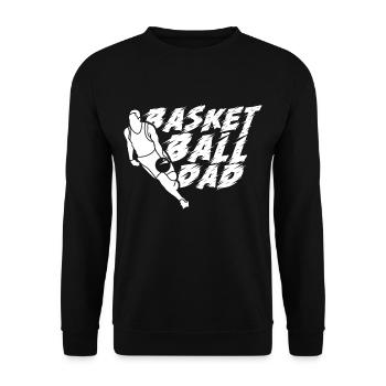 Basketball Vater Team Basketballspieler Trainer - Unisex Pullover - Schwarz - Vorne - Alina (178cm) & Michal (187cm)