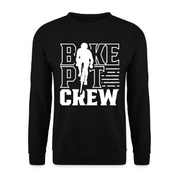 Bicycle pit crew Bicycle mechanic cycling race - Unisex Sweatshirt - black - Front - Alina (178cm) & Michal (187cm)