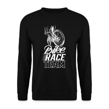 Cycling Team Race Bicycle Cyclist - Unisex Sweatshirt - black - Front - Alina (178cm) & Michal (187cm)