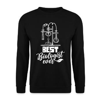 Best Biologist Ever Biology Biologist - Unisex Sweatshirt - black - Front - Alina (178cm) & Michal (187cm)