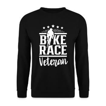 Cycling Veteran Bicycle Race Cyclist - Unisex Sweatshirt - black - Front - Alina (178cm) & Michal (187cm)