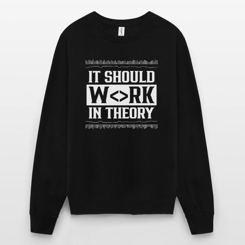 In Der Theorie Sollte Es Funktionieren Code Coding Unisex Pullover