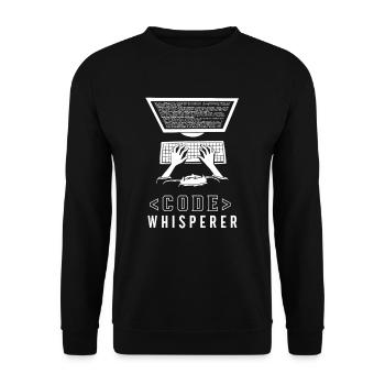 Code Whisperer Programmer Coding Coder - Unisex Sweatshirt - black - Front - Alina (178cm) & Michal (187cm)