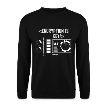 Encryption is the key Coding Coder - Unisex Sweatshirt - black - Front - Alina (178cm) & Michal (187cm)