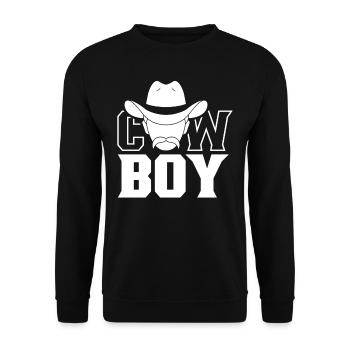 Cowboy Cute Sayings Texas Cowboys - Unisex Sweatshirt - black - Front - Alina (178cm) & Michal (187cm)