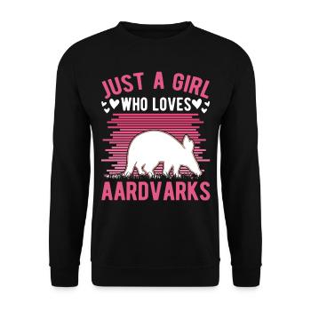 Aardvark Girl Aardvark - Unisex Sweatshirt - black - Front - Alina (178cm) & Michal (187cm)