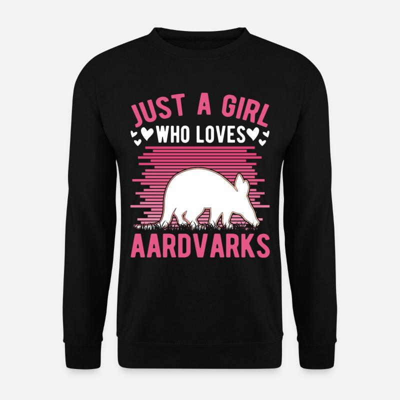 Erdferkel Mädchen Aardvark - Unisex Pullover - Schwarz