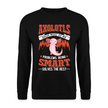 Axolotl Cadeau Amphibien à queue - Sweat-shirt Unisexe - noir - Devant - Alina (178cm) & Michal (187cm)