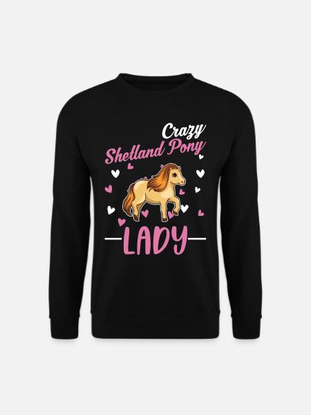 Shetland Pony Frau Shetty - Unisex Pullover - Schwarz