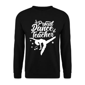 Fier professeur de danse École de danse Professeur de danse Professeur de danse - Sweat-shirt Unisexe - noir - Devant - Alina (178cm) & Michal (187cm)