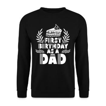 First birthday as daddy daddy dad party - Unisex Sweatshirt - black - Front - Alina (178cm) & Michal (187cm)