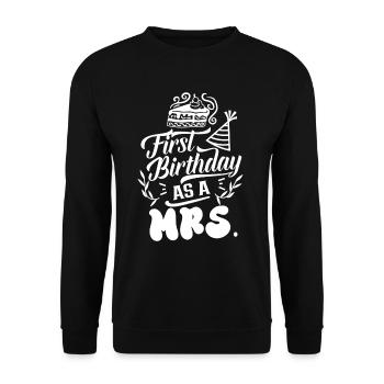 Premier anniversaire en tant qu’épouse épouse père père - Sweat-shirt Unisexe - noir - Devant - Alina (178cm) & Michal (187cm)
