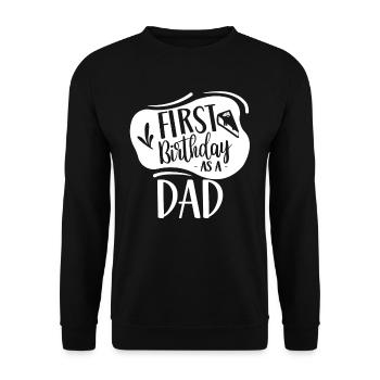 Premier anniversaire en tant que papa papa papa fête - Sweat-shirt Unisexe - noir - Devant - Alina (178cm) & Michal (187cm)