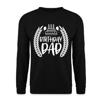Geburtstag Papa Papi Vater Party - Unisex Pullover - Schwarz - Vorne - Alina (178cm) & Michal (187cm)