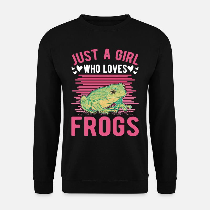 Frog Girl Tree Frog - Unisex Sweatshirt - black