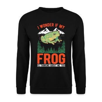 Grenouille cadeau Rainette - Sweat-shirt Unisexe - noir - Devant - Alina (178cm) & Michal (187cm)