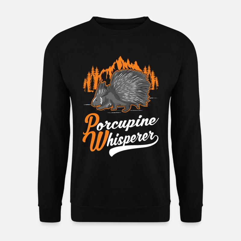 Stachelschwein Flüsterer - Unisex Pullover - Schwarz