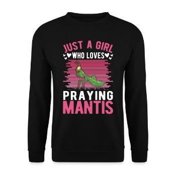 Praying mantis Girl Mantis Mantis - Unisex Sweatshirt - black - Front - Alina (178cm) & Michal (187cm)