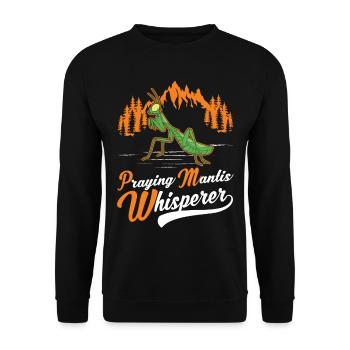 Praying mantis Whisperer Mantis Mantis - Unisex Sweatshirt - black - Front - Alina (178cm) & Michal (187cm)