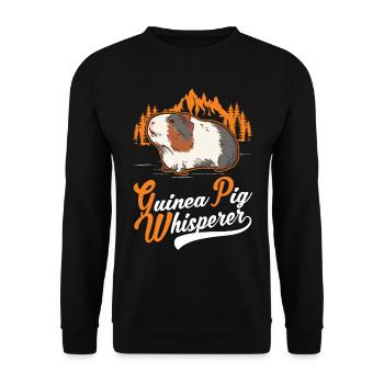 Guinea pig whisperer - Unisex Sweatshirt - black - Front - Alina (178cm) & Michal (187cm)