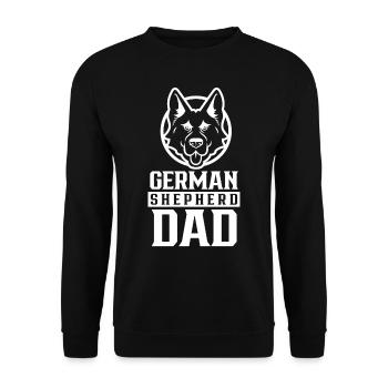 Berger Allemand Papa Garçon Type Pet Mignon - Sweat-shirt Unisexe - noir - Devant - Alina (178cm) & Michal (187cm)