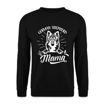 Berger Allemand Mama Fille Animal de compagnie Mignon - Sweat-shirt Unisexe - noir - Devant - Alina (178cm) & Michal (187cm)