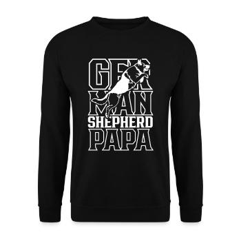 Berger allemand Papa Garçon Type Mignon Pet - Sweat-shirt Unisexe - noir - Devant - Alina (178cm) & Michal (187cm)