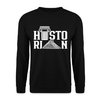 Historian History Teacher History History - Unisex Sweatshirt - black - Front - Alina (178cm) & Michal (187cm)