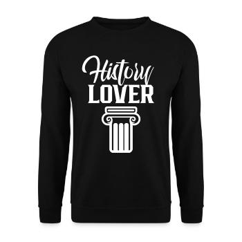 History lover historian profession history - Unisex Sweatshirt - black - Front - Alina (178cm) & Michal (187cm)