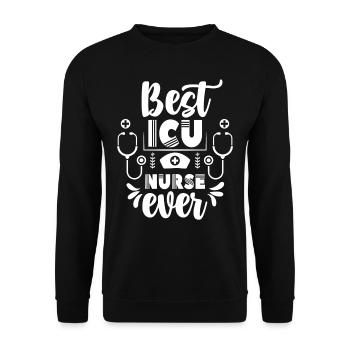 Best Intensive Care Nurse Ever - Unisex Sweatshirt - black - Front - Alina (178cm) & Michal (187cm)