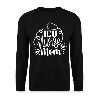 Intensive Care Nurse Mama Intensive Care - Unisex Sweatshirt - black - Front - Alina (178cm) & Michal (187cm)