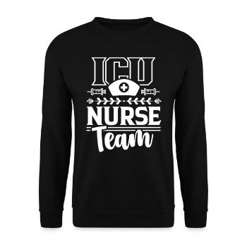 Intensive Care Nurse Team Intensive Care - Unisex Sweatshirt - black - Front - Alina (178cm) & Michal (187cm)