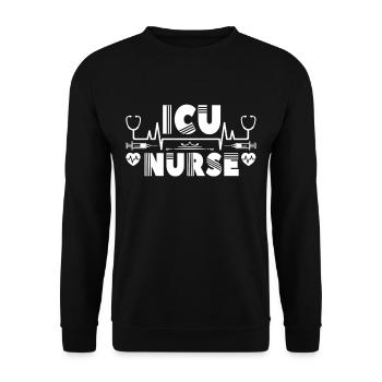 Intensive Care Nurse Intensive Care - Unisex Sweatshirt - black - Front - Alina (178cm) & Michal (187cm)