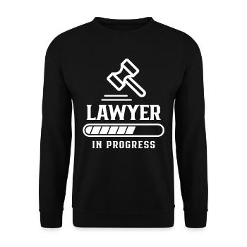 Lawyer In progress Law student Lawyer Lawyer - Unisex Sweatshirt - black - Front - Alina (178cm) & Michal (187cm)