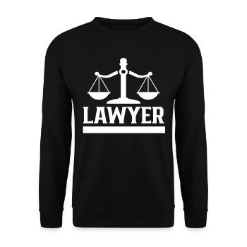 Lawyer Degree Lawyer Law - Unisex Sweatshirt - black - Front - Alina (178cm) & Michal (187cm)
