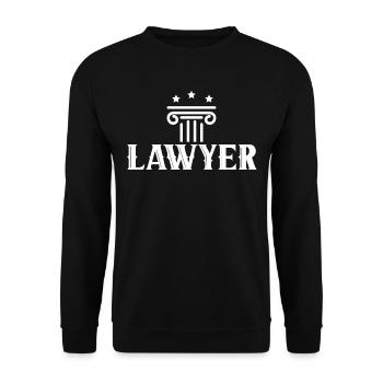 Rechtsanwalt Jura Jurist Abschluss - Unisex Pullover - Schwarz - Vorne - Alina (178cm) & Michal (187cm)