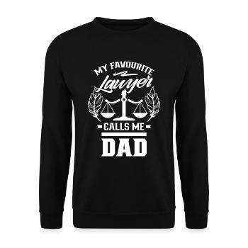 Mon avocat préféré m’appelle Papa Jurist Jura - Sweat-shirt Unisexe - noir - Devant - Alina (178cm) & Michal (187cm)