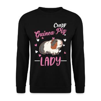 Cochon d’Inde Mme Cochon d’Inde - Sweat-shirt Unisexe - noir - Devant - Alina (178cm) & Michal (187cm)
