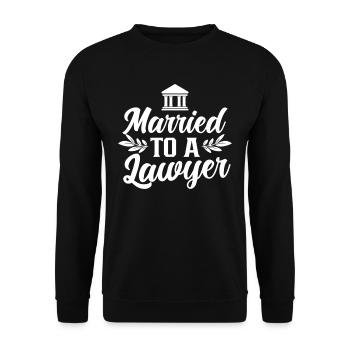 Married to a lawyer lawyer Lawyer - Unisex Sweatshirt - black - Front - Alina (178cm) & Michal (187cm)