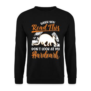 Aardvark Cadeau Aardvark - Sweat-shirt Unisexe - noir - Devant - Alina (178cm) & Michal (187cm)