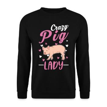 Cochons Mme Farmer Farmer - Sweat-shirt Unisexe - noir - Devant - Alina (178cm) & Michal (187cm)