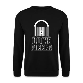 Schlossknacker Lock Picker Schloss Lock Picking - Unisex Pullover - Schwarz - Vorne - Alina (178cm) & Michal (187cm)